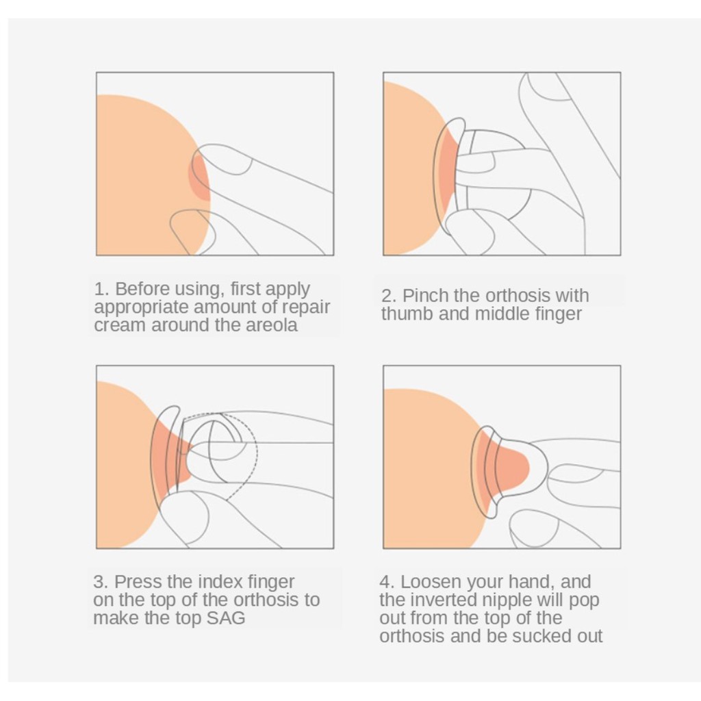 Cmbear 2 Pcs Silicone Nipple Corrector Cup Vakum Penarik Puting Payudara ZRJ-9012