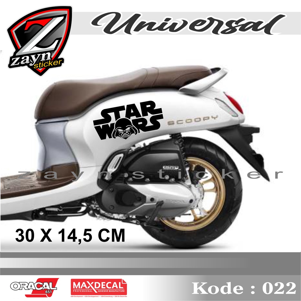 TERMURAH, STIKER LIST CUTTING STICKER STAR WARS VESPA SCOOPY GENIO VINO DLL 022