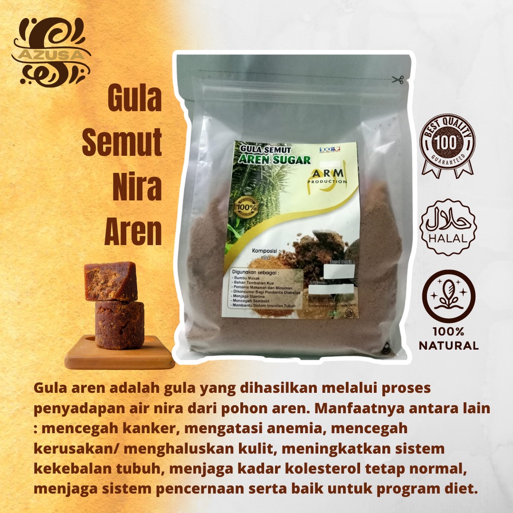 

Gula Semut Nira Aren 1000 gr/ Gula Berkadar Mineral Tinggi/ Gula Sehat/ Gula Diet