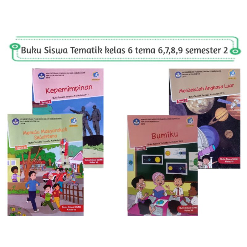 Jual Buku siswa tematik kelas 6 Tema 6,7,8,9 semester 2 kurikulum 2013 ...