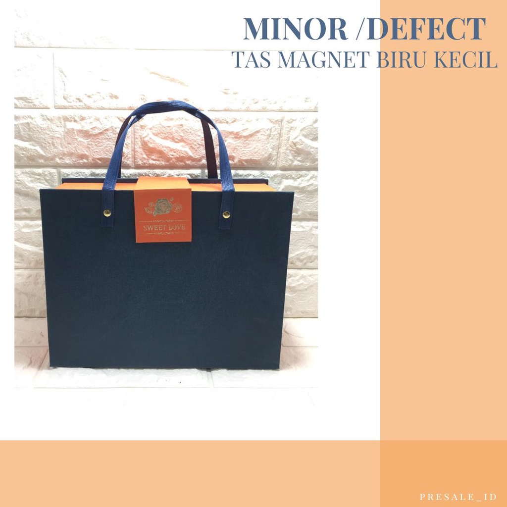 

DEFECT- Kotak Kado Handbag Biru Medium/Tas Mewah Magnet/Magnet Luxury