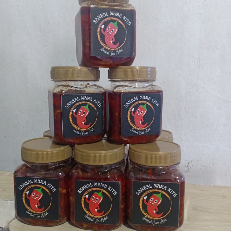 Jual Sambal Kemasan Botol 200gr Sambal Cumi Sambal Teri Medan Sambal