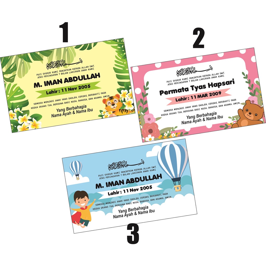 

STIKER LABEL AQIQAH SYUKURAN KELAHIRAN ANAK CUSTOM FREE DESIGN