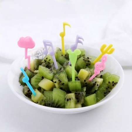 [DEASHOP] GARPU BUAH MODEL NADA LAGU / DESSERT FORK / GARPU ANAK / HIASAN BEKAL MAKAN ANAK / TUSUKAN BENTO BUAH ANAK / CHILDREN FRUIT FORK DECORATION DESSERT TOOTHPICKS