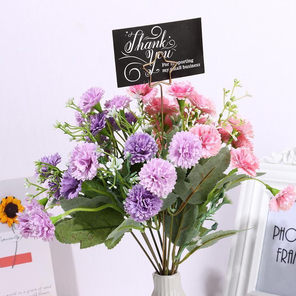 Wonder 10PCS Card Holder Stick Florist Bouquet Box Pembungkus Logam Perlengkapan Klip