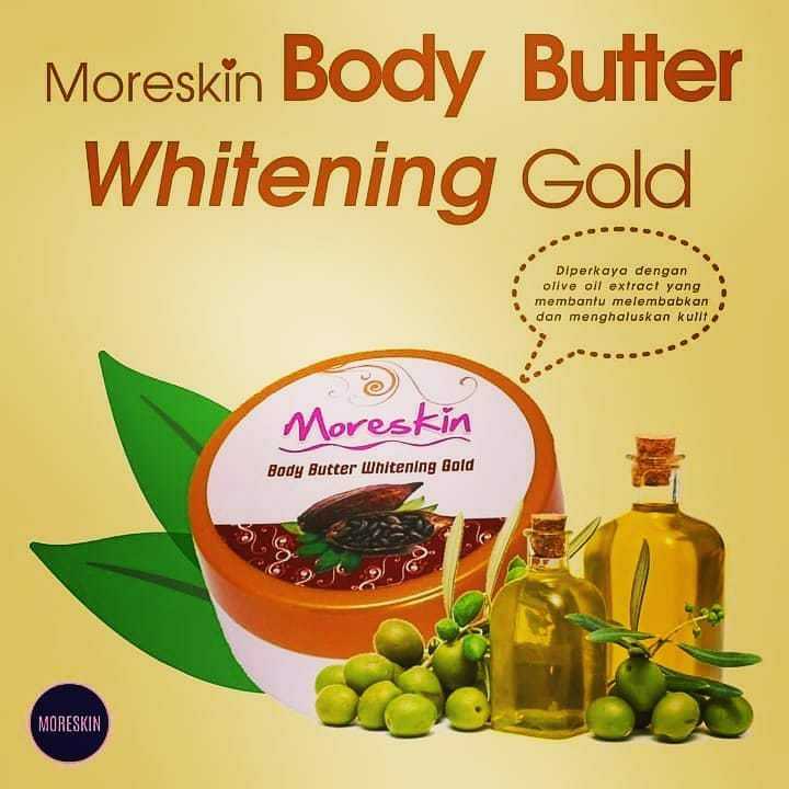 Lulur Tanpa Bilas Moreskin Body BUTTER Whitening Gold Original Bwhite Nasa Pemutih Kulit Badan