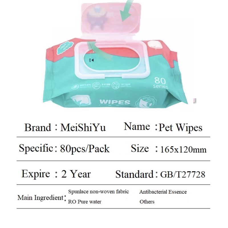 kucing Handuk basah ENBLANC Pet Wipes Tisu Basah Kucing Anjing Grooming Hewan Murah Handuk Tissue Tissu Wipe Perawatan