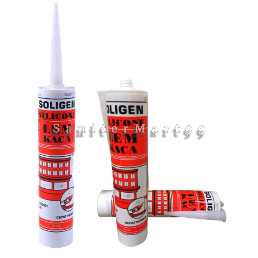 

SOLIGEN SILICONE LEM KACA SEALANT 310 ML CEPAT KERING HIGH QUALITY