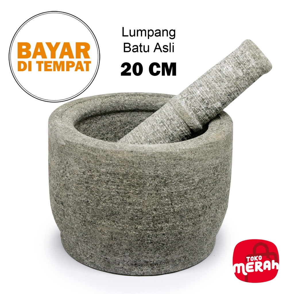 Jual Lesung Lumpang Alu Batu Asli Mortar Pestle Tumbukan Bumbu Jamu