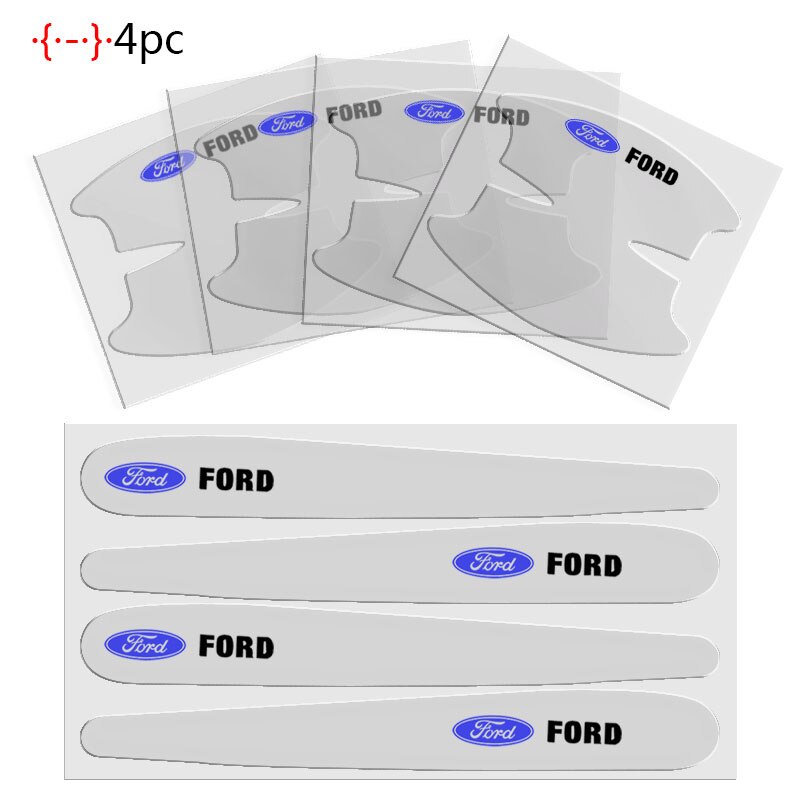 8 Buah Transparan Pegangan Pintu Mobil Goresan Film Pelindung untuk Ford Fiesta Ranger Ecosport Focus Everest Aksesoris