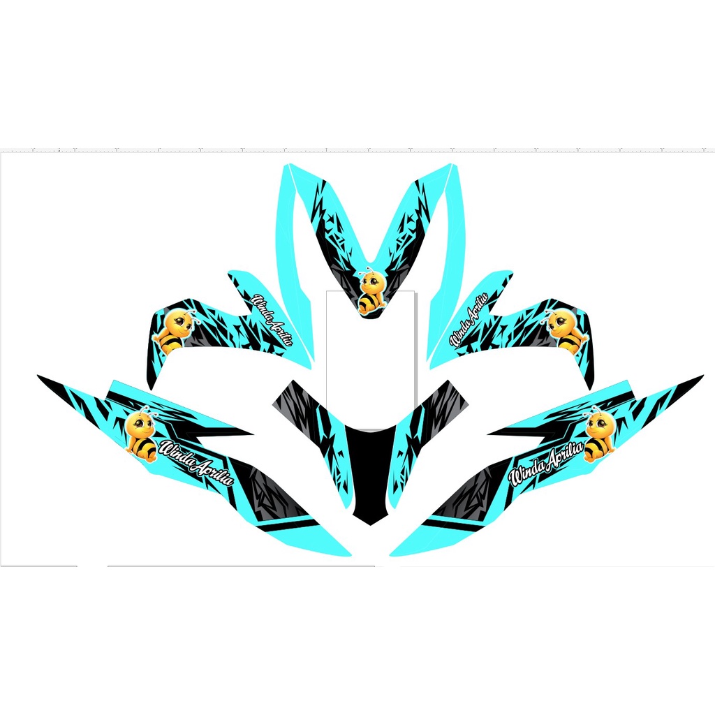 DECAL STIKER BEAT STREET 2018 DEKAL VARIASI STRIPING CUSTOM FULLBODY TOSCA
