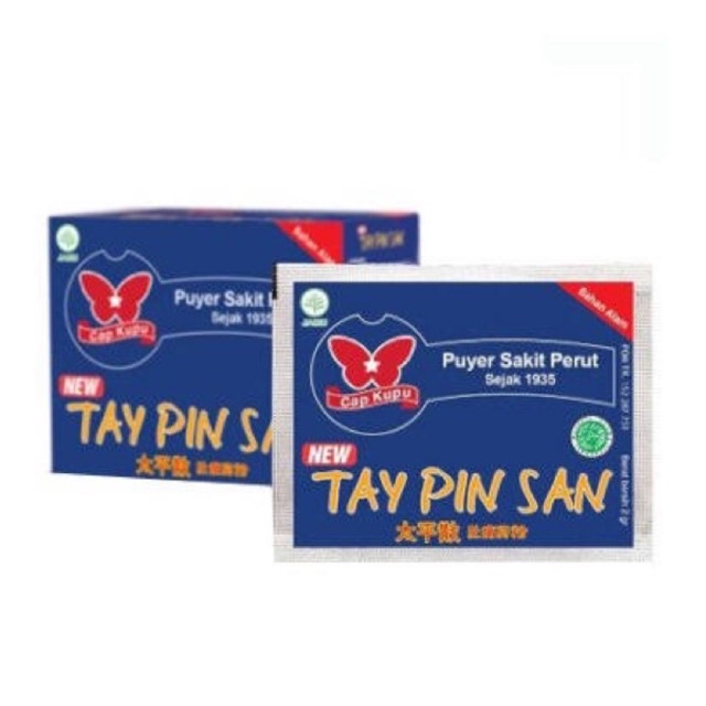 TAY PIN SAN Sachet - Puyer Sakit Perut Cap Kupu Herbal Nyeri Perut Taypinsan Serbuk