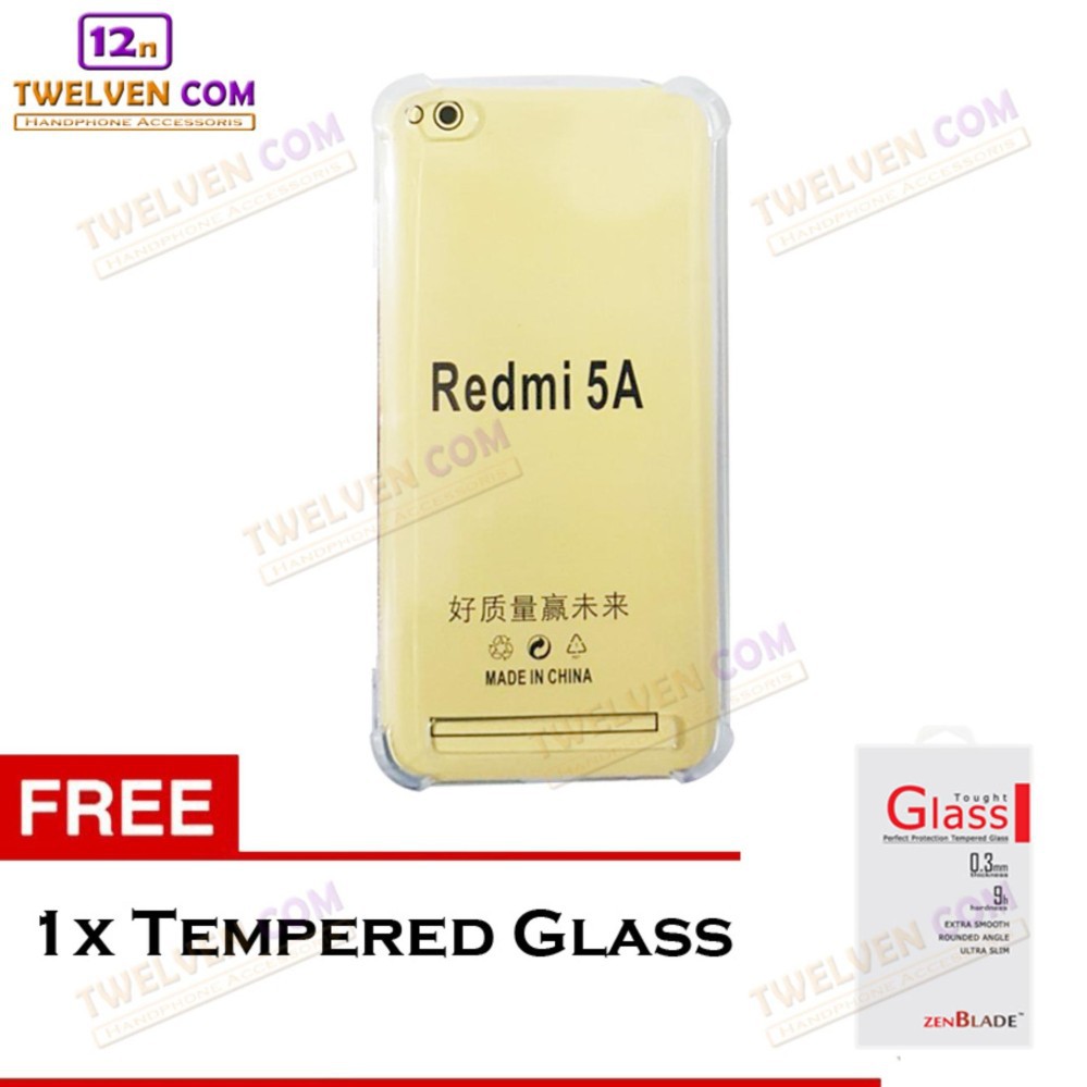 Anti Shock Anti Crack Softcase Casing for Xiaomi Redmi 5A - Free Tempered Glass