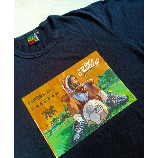kaos Bob Marley football is freedom reggae