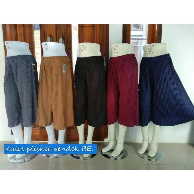 𝔂𝓾𝓶𝓪 Kulot Plisket Pendek 7/8 Ukuran JUMBO//Bahan Hyget Super Grade A