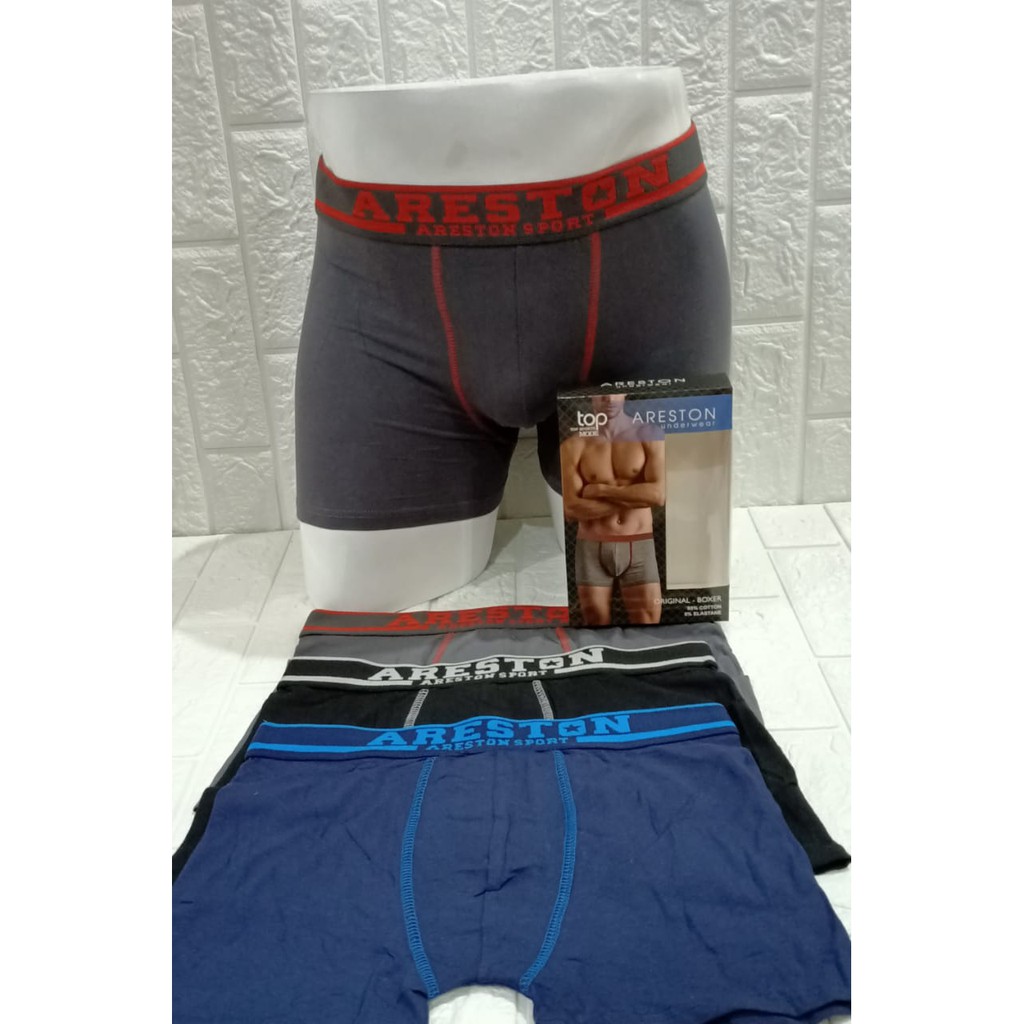 PROMO !!! 2 PCS dalam 1 BOX BOXER PRIA || CELANA DALAM BOXER PRIA || BOXER ARESTON