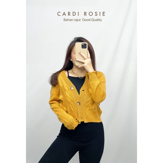 MDLV ~ CARDI ROSIE RAJUT CARDIGAN RAJUT KOREA TERBARU CARDIGAN LENGAN PANJANG CEWEK FASHION WANITA