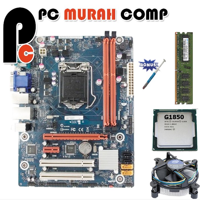 Motherboard H81 LGA 1150 Pegatron Dengan Procesor G1850 RAM 2GB