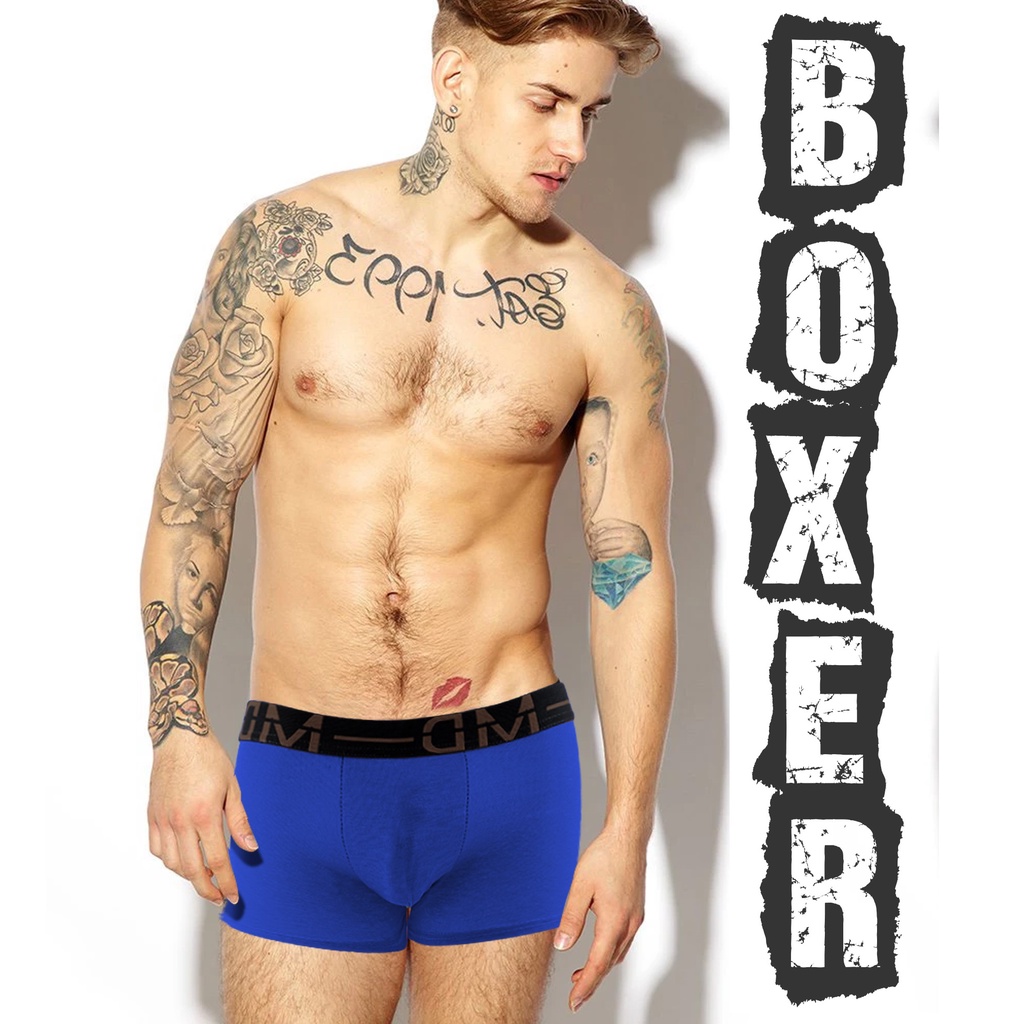 Boxer Cd Import Polos Karet Motif Bahan Katun Adem