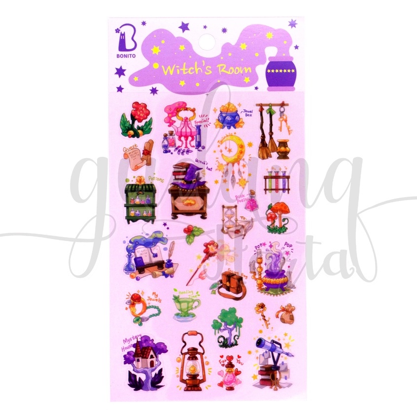 Stiekr Witch Room Sticker Motif Rumah Penyihir Scarpbook DIY GH 303088