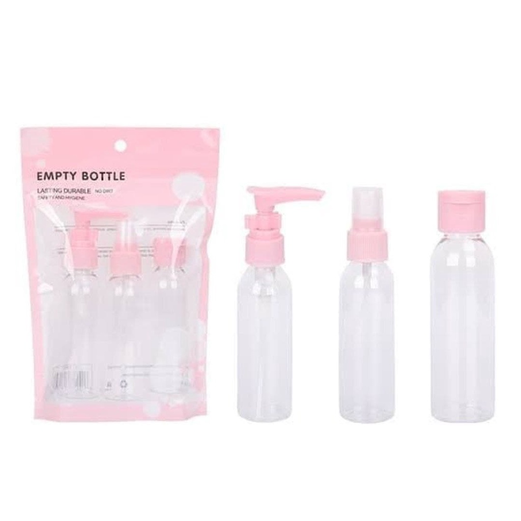 Botol Kosmetik Kosong Travel Set 3pcs