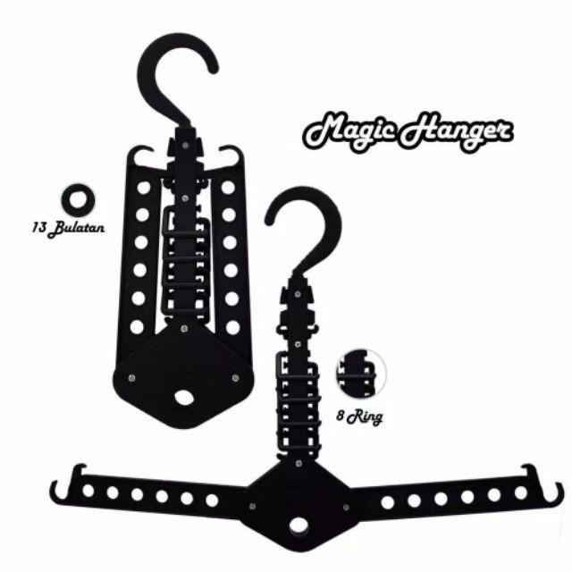 Magic Hanger / Gantungan Baju Multifungsi / Gantungan Portable / Gantungan Baju Unik Muat Banyak