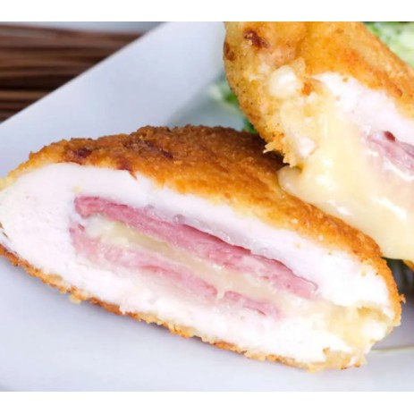 

Chicken Cordon Bleu 700 Gram Premium Frozen Food Daging Ayam Ham Keju