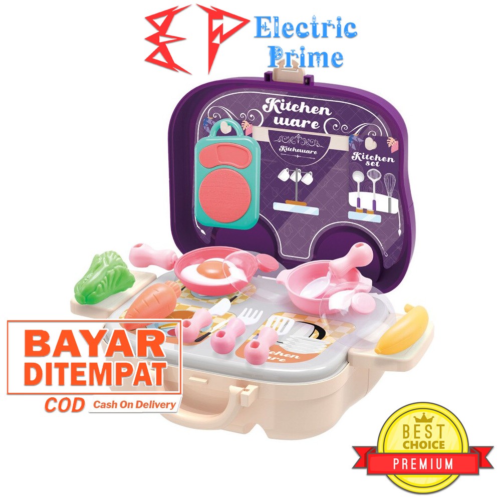 Mainan Peran Edukasi Anak Backpack Role Play Set Kitchen Dressing Medical Ice Cream Toys