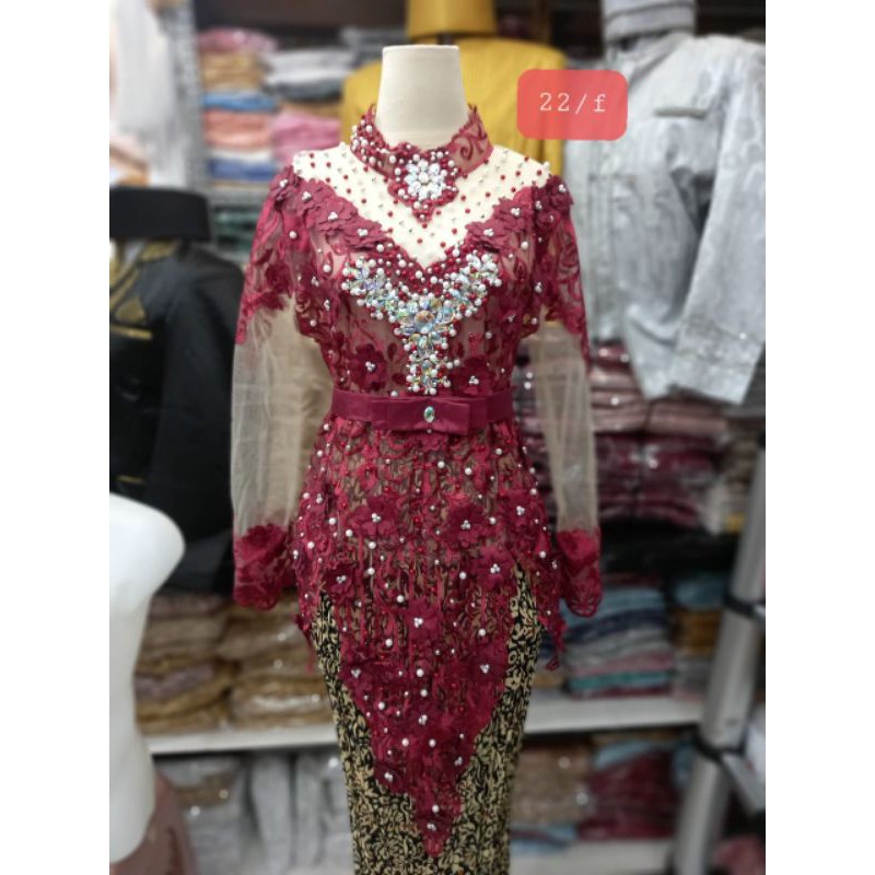 TERBARU ATASAN KEBAYA AKAD BUNGA 3D | ATASAN KEBAYA AKAD BRUKAT 3D/ATASAN PESTA/BAJU PENGANTIN