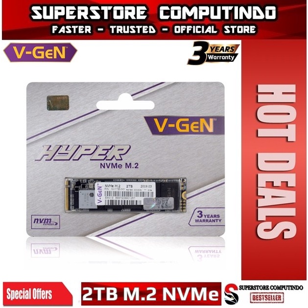 SSD V-Gen 2TB Hyper M.2 NVMe / SSD VGen 2TB NVMe M.2