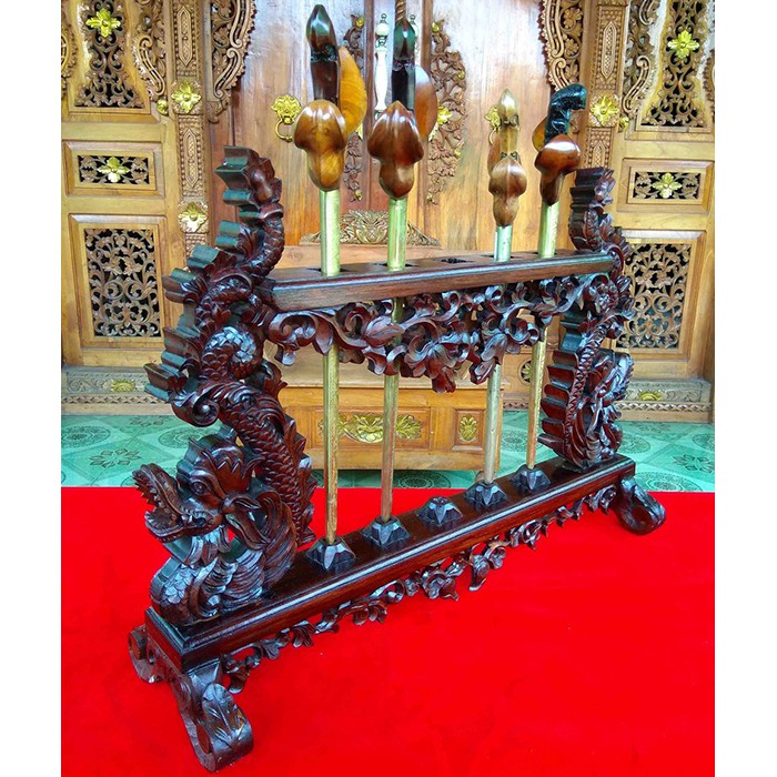 Jagrak Kayu Jati Ukiran Naga Istimewa