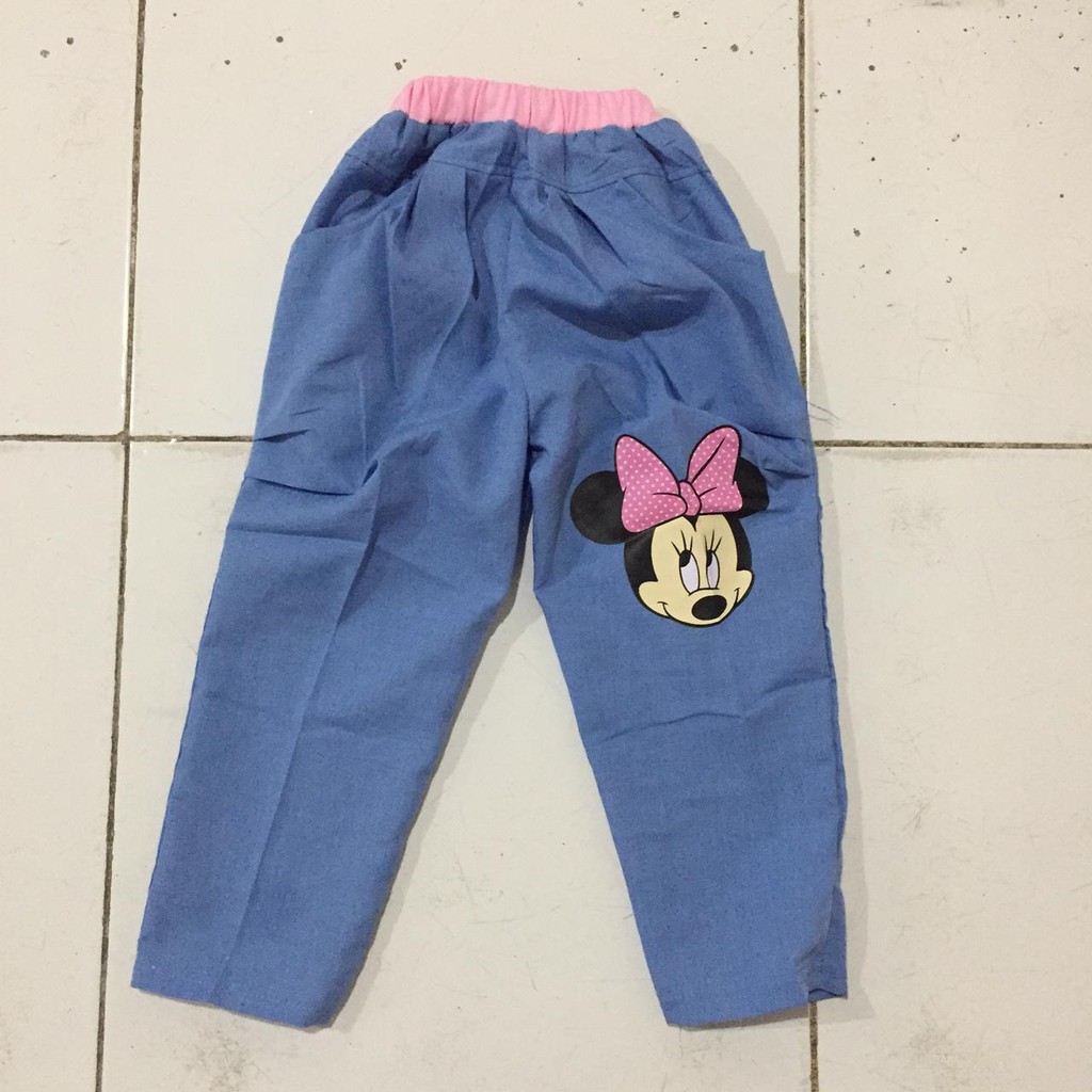 VISION ONLINE-SETELAN STRIPY MINNIE PINKY/SETELAN ANAK PEREMPUAN 1 2 3 4 5 TAHUN MURAH LUCU