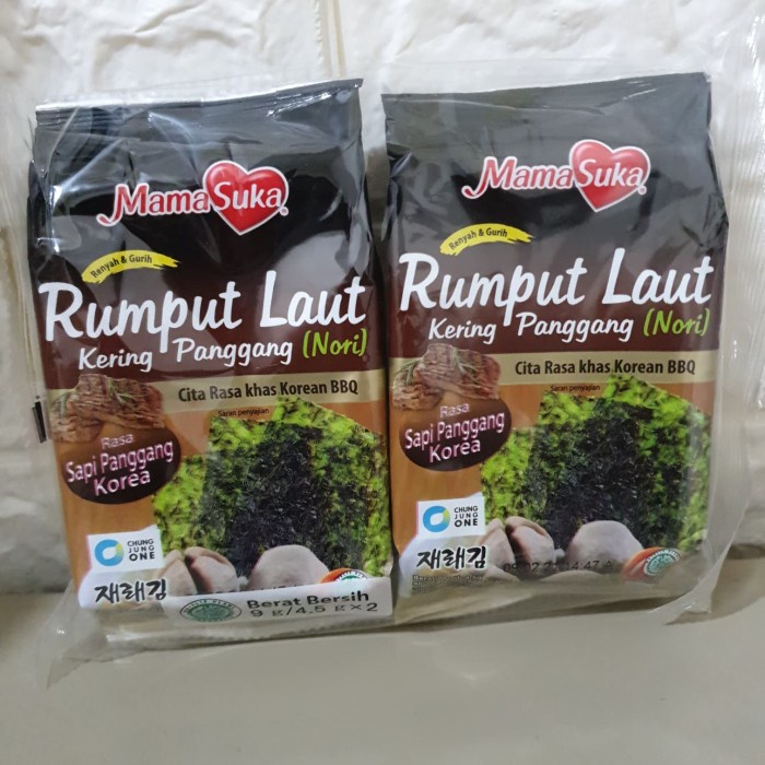 

MURAH Mamasuka Rumput Laut Panggang Nori Rasa Korean BBQ isi 2 pcs