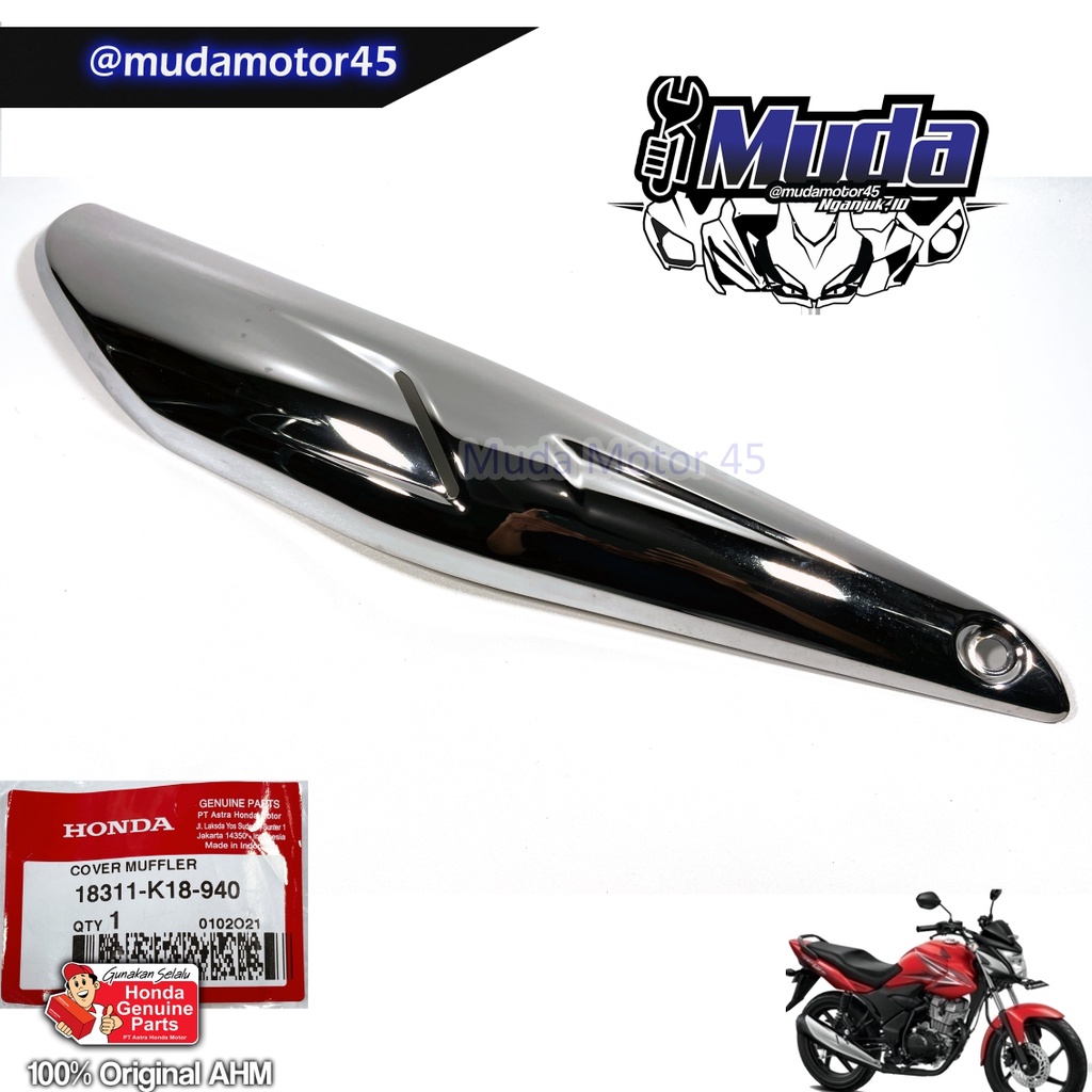 COVER MUFFLER VERZA KROM CHROME SILVER 18311-K18-940 TAMENG TEBENG TAMENG KNALPOT KENALPOT 18311K189