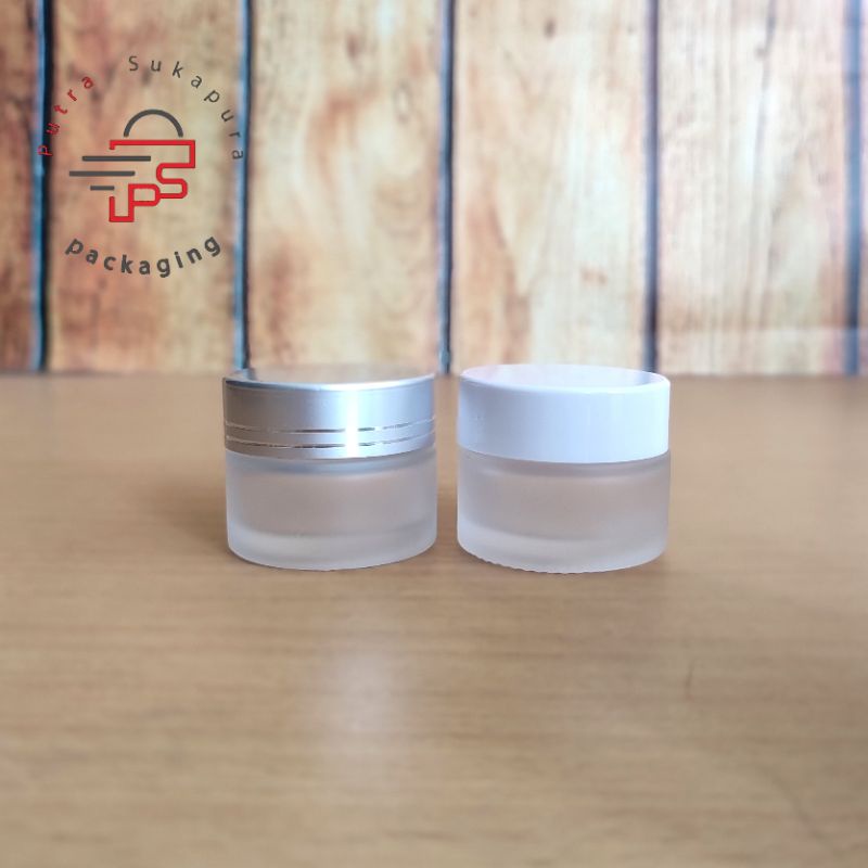 pot kosmetik kaca 15gr / pot cream 15gr kaca frosted / wadah cream kaca / pot jar kaca 15gr frosted