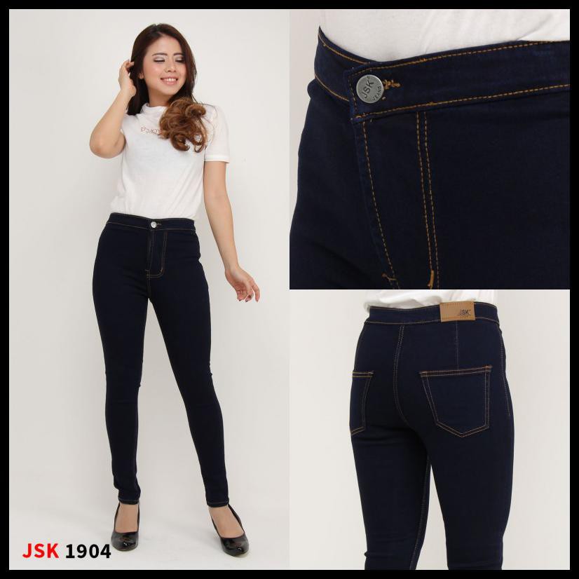 6 Warna Celana  Jeans  Highwaist Skinny Jeans  Wanita  Jsk 