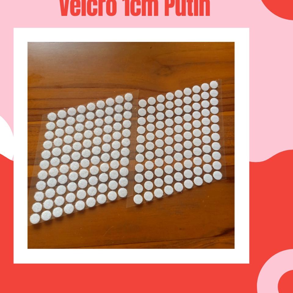 

!! 100pasang - 1cm velcro/perekat bulat double side sticker AA8WQ6480