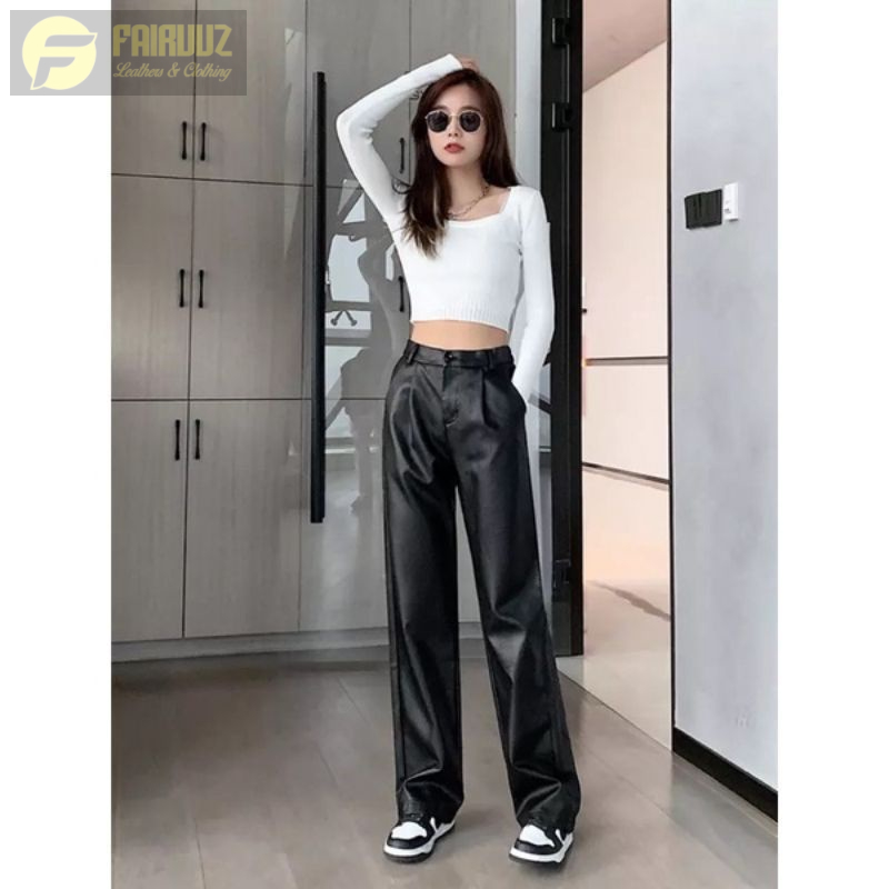 Leather Pants For Women/ Celana Panjang Wanita Kulit Asli Pengrajin Jaket Kulit Garut Kualitas Premi