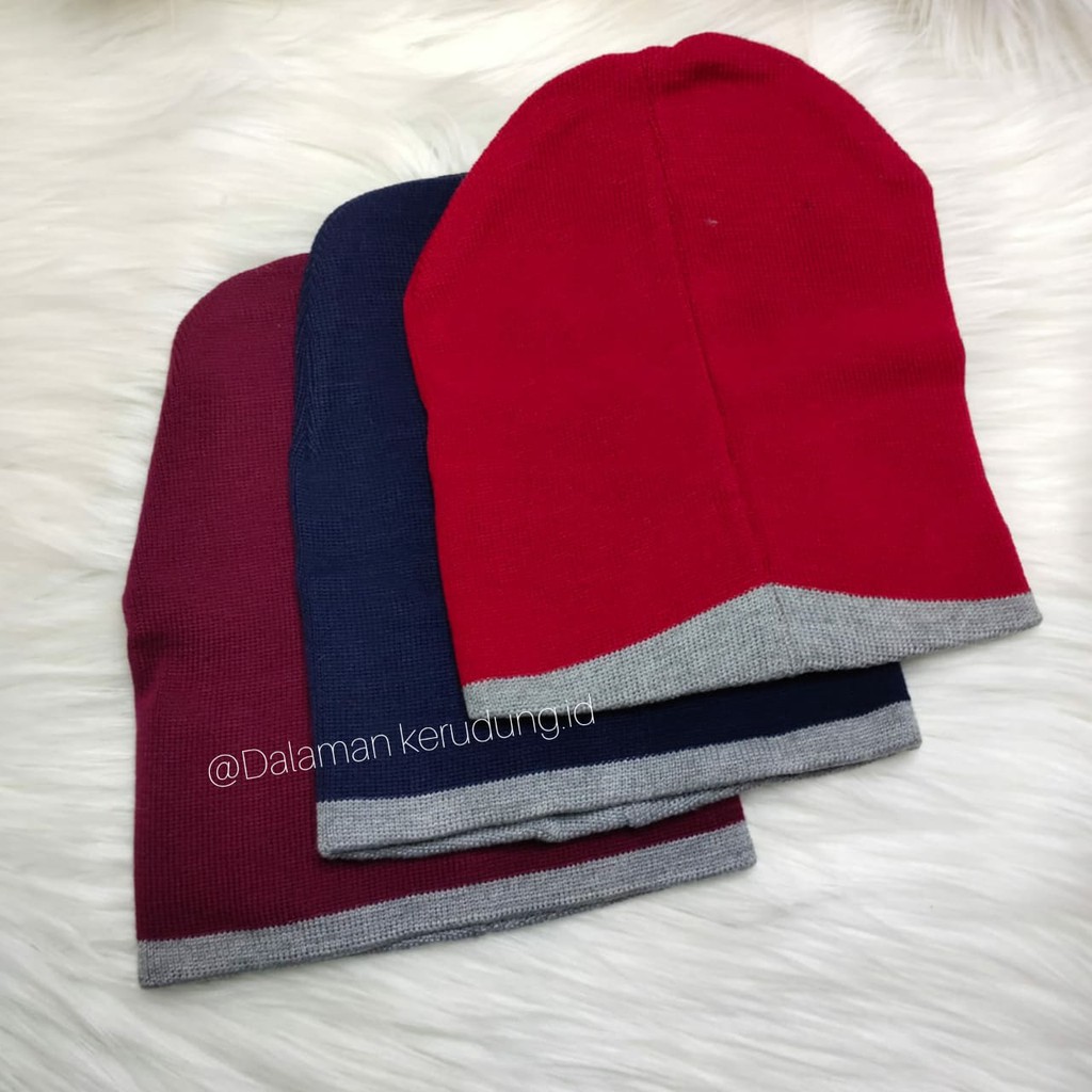 model terbaru - Kupluk Rajut Anak Strip Bawah ABU/ Beanie Hat Anak