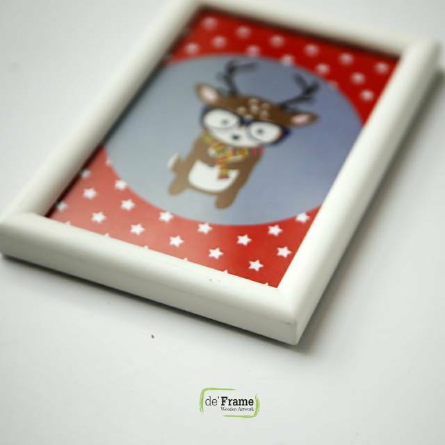 Pigura Bingkai Frame 4R - Minimalis putih