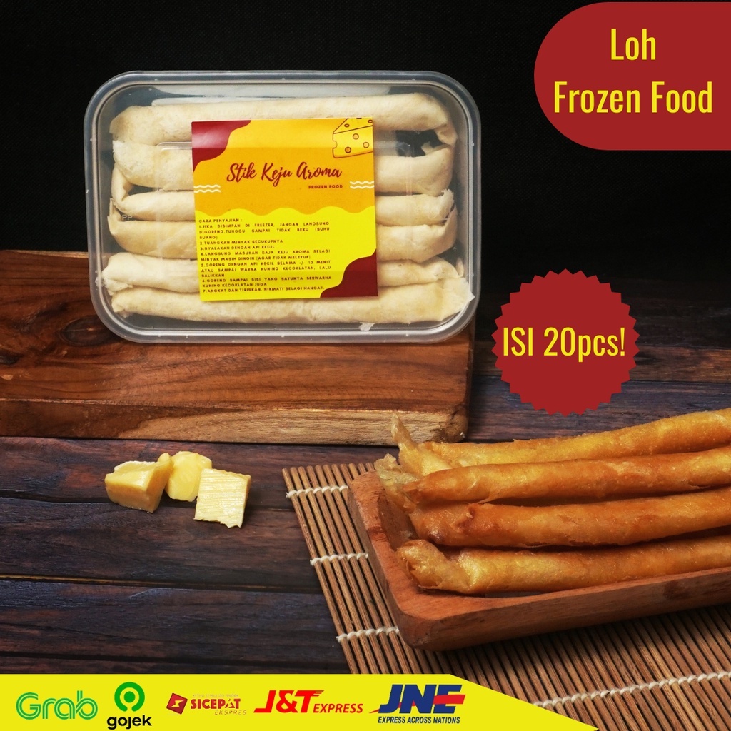

Stik Keju Aroma / Stik Coklat Keju Aroma / Isi 20pcs Hemat Keju Tebal / Cemilan / Makanan Ringan / Frozen Food / Bisa 10pcs / Bisa tambah Topping