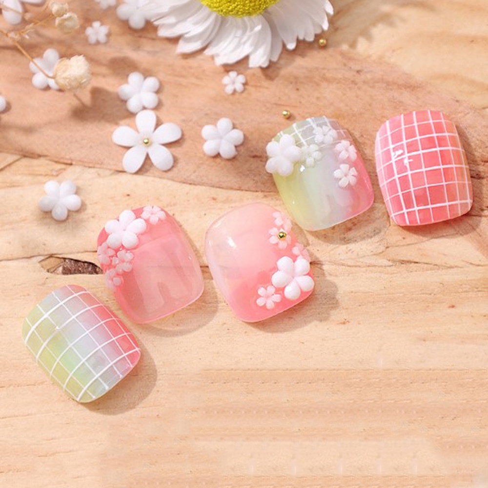 Mxbeauty Stiker Kuku 3d Gaya Jepang Motif Bunga Aksen Berlian Imitasi Untuk Aksesoris Nail Art / Manicure Diy