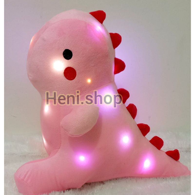 Boneka Dinosaurus Lucu Mainan Baby Dino Besar Bisa Nyala Ada Lampu Led Nya Berstandar SNI