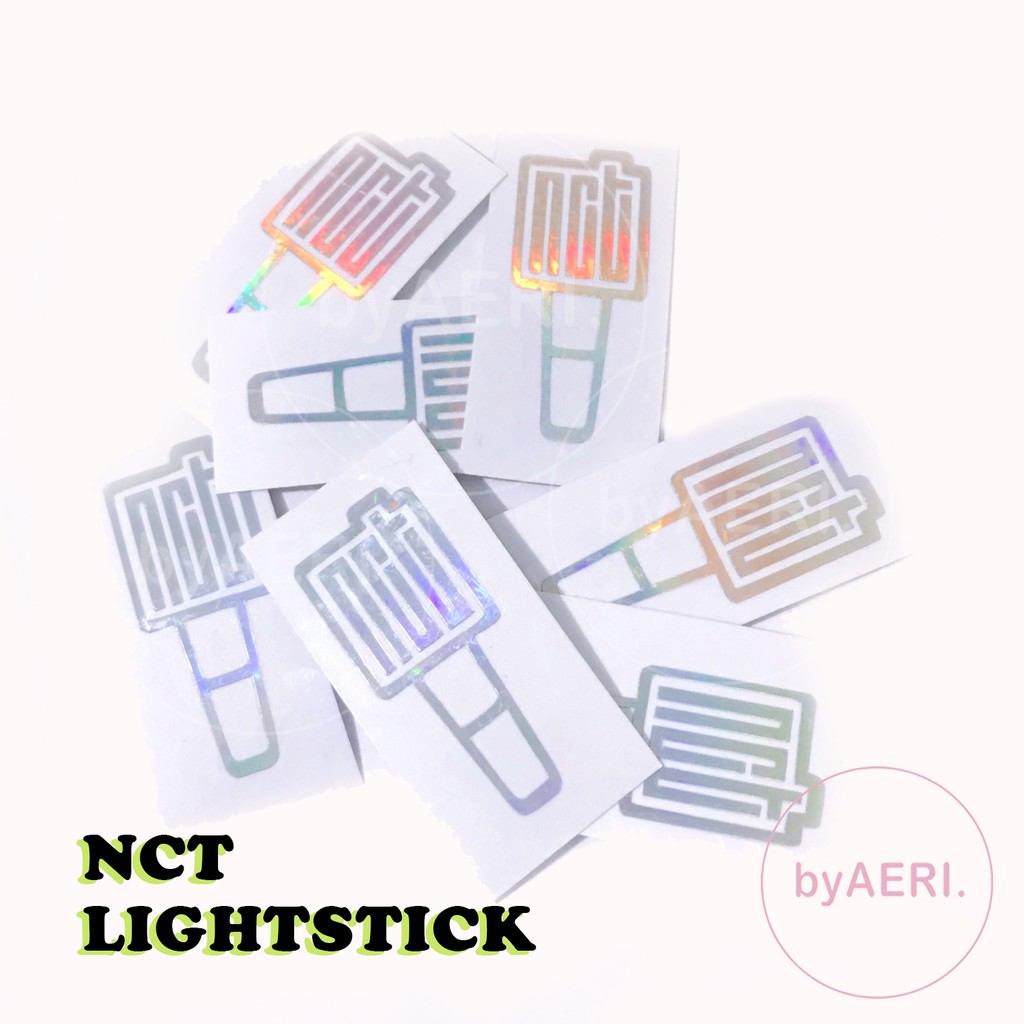 N C T 127 N C T DREAM STICKER HOLOGRAM (LOGO, NAME, LIGHTSTICK) KPOP HOLOGRAM CUTTING STICKER