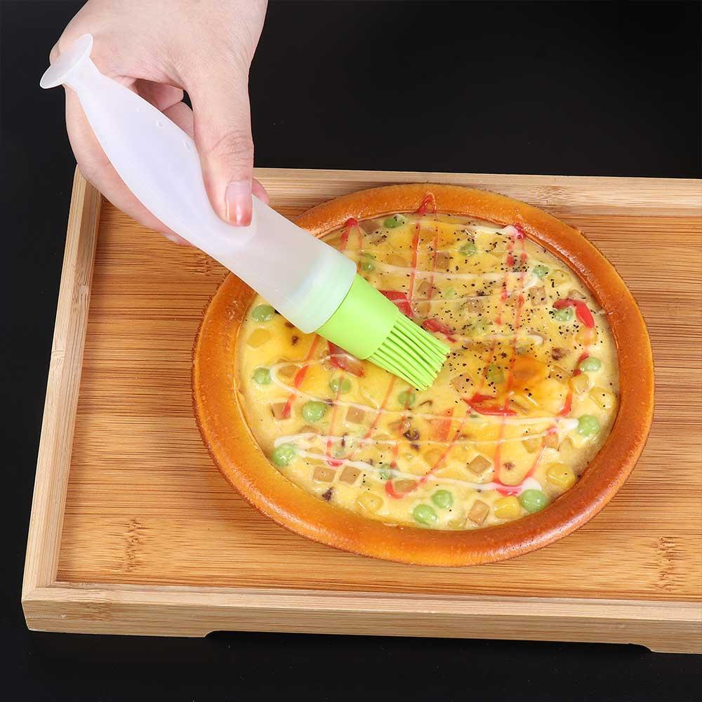 Solighter Sikat Botol Minyak Alat Barbekyu Masak Portable Outdoor Silica Gel BBQ Brush