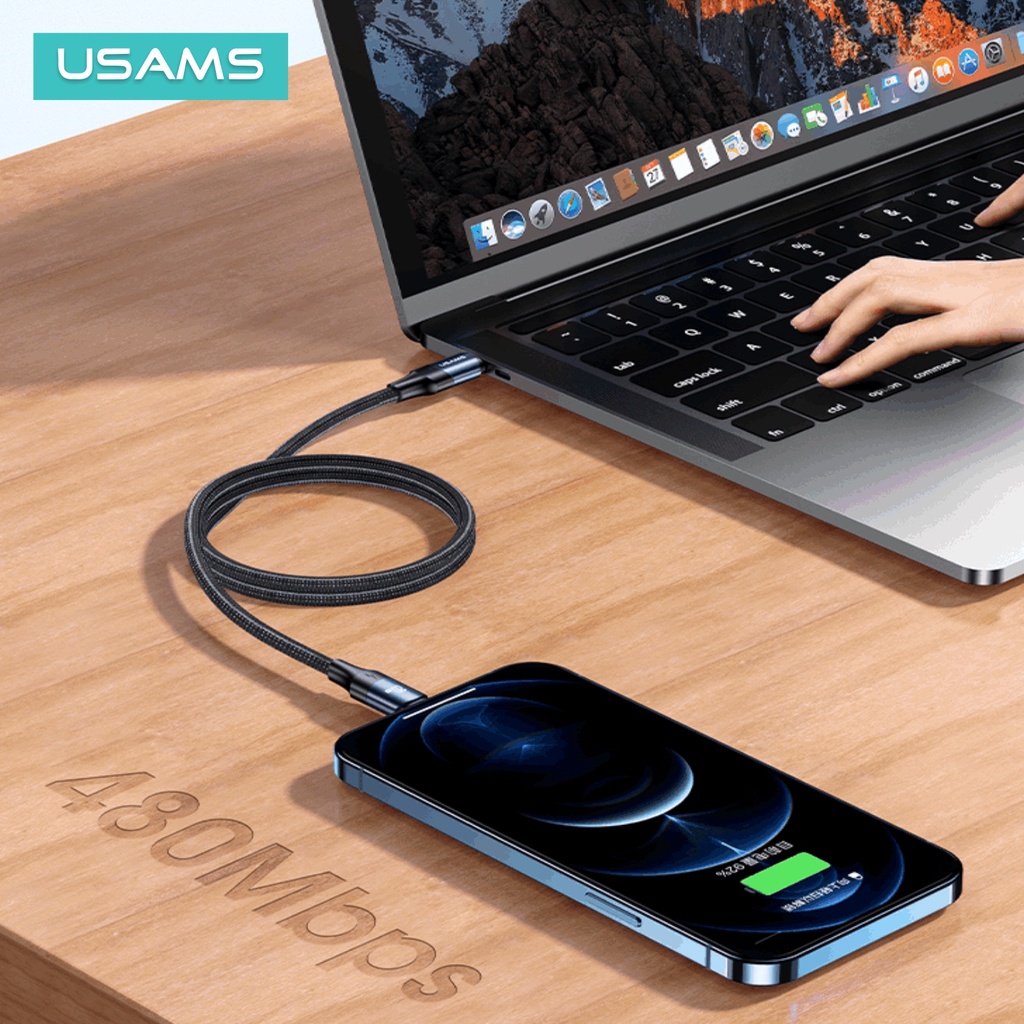 USAMS U71 Kabel Data Fast Charging Type C to Lightning 20W