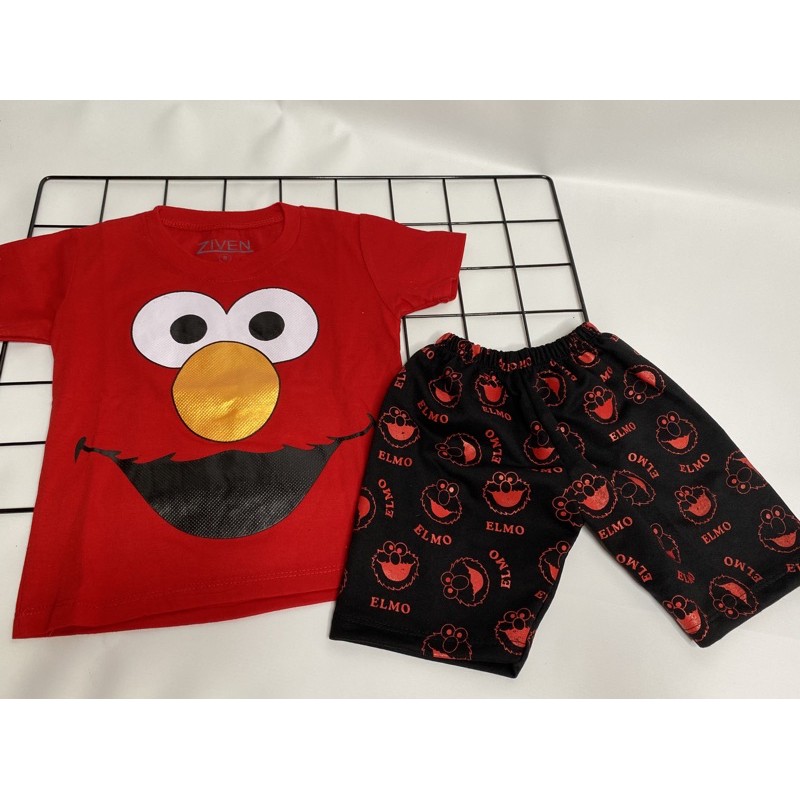 Setelan anak laki-laki-setelan Elmo 1-9 tahun