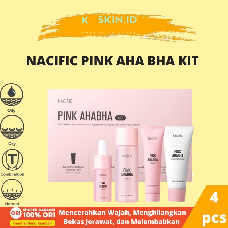 NACIFIC Pink Aha Bha Kit / nacific / aha / bha / serum nacific / toner nacific / nacific serum origi