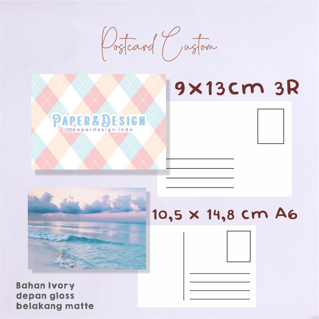 

CETAK POSTCARD BAHAN TEBAL MAIL PAPER GOOD QUALITY KARTU CUSTOM