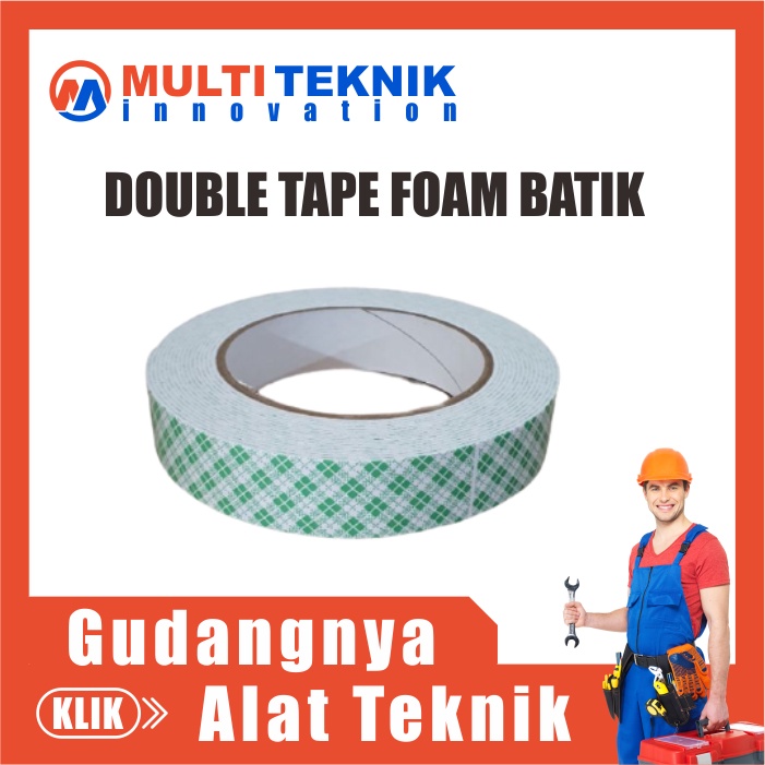 

Isolasi Solasi Perekat Double Tape Batik Foam Busa Putih Hijau Star 1Inch MT622